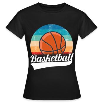 Basketball - Frauen T-Shirt - Schwarz - Vorne - AI Model Female 172 dark (172cm)