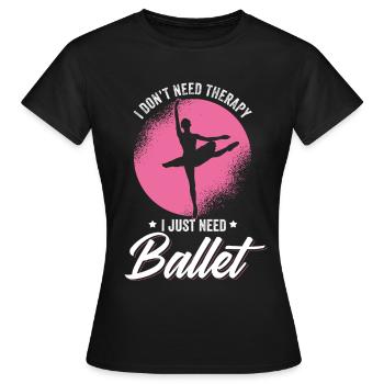 Ballet Ballet Ballet Ballet Danseuse de ballet Tütü chaussons - T-shirt Femme - noir - Devant - AI Model Female 172 dark (172cm)