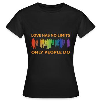 Gay Love Gay Gay Pride Cadeau Pride - T-shirt Femme - noir - Devant - AI Model Female 172 dark (172cm)