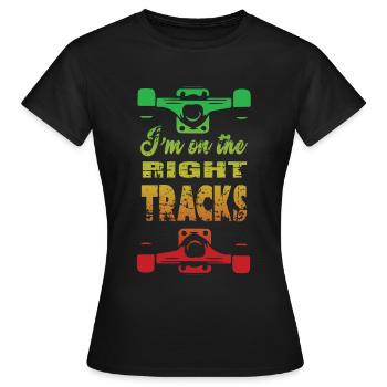 Skateboard skateboard skateboard skate - T-shirt Femme - noir - Devant - AI Model Female 172 dark (172cm)