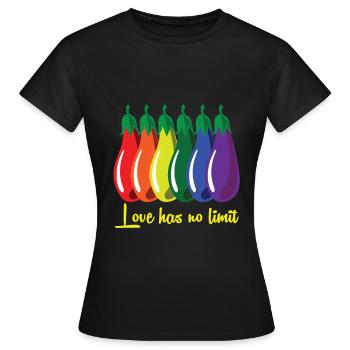 Gay Love Gay Gay Pride Cadeau Pride - T-shirt Femme - noir - Devant - AI Model Female 172 dark (172cm)