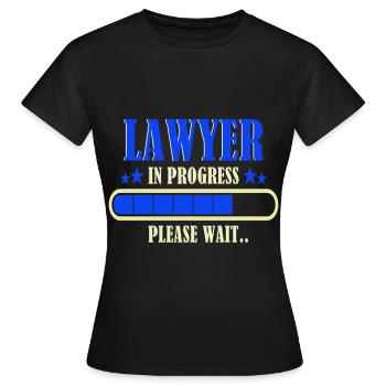 Lawyer, lawyer, law, lawyer, - Women's T-Shirt - black - Front - AI Model Female 172 dark (172cm)