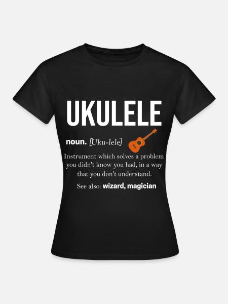 ukelele - Vrouwen T-shirt - zwart