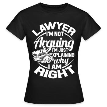 Attorney Judge Law Criminal Defense Attorney Jurist - Women's T-Shirt - black - Front - AI Model Female 172 dark (172cm)
