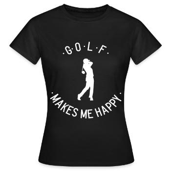 Golf Golfer Sprüche Geschenk Golfplatz Golfschwung - Frauen T-Shirt - Schwarz - Vorne - AI Model Female 172 dark (172cm)