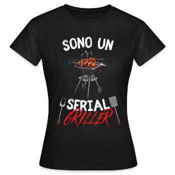 Sono un Serial Griller - Women's T-Shirt - black - Front - AI Model Female 172 dark (172cm)