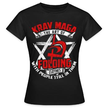 Krav Maga - Frauen T-Shirt - Schwarz - Vorne - AI Model Female 172 dark (172cm)