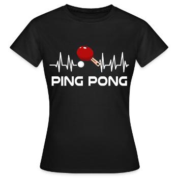 Ping-pong, table tennis, table tennis, blow - Women's T-Shirt - black - Front - AI Model Female 172 dark (172cm)