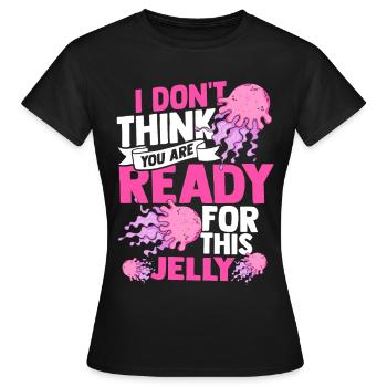 La méduse - T-shirt Femme - noir - Devant - AI Model Female 172 dark (172cm)