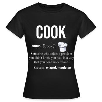 Cuisson - T-shirt Femme - noir - Devant - AI Model Female 172 dark (172cm)