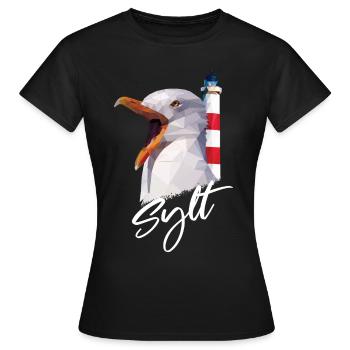 Cadeau de l'île de la mer du Nord Sylt Westerland - T-shirt Femme - noir - Devant - AI Model Female 172 dark (172cm)