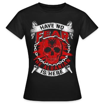 Albanien - Frauen T-Shirt - Schwarz - Vorne - AI Model Female 172 dark (172cm)