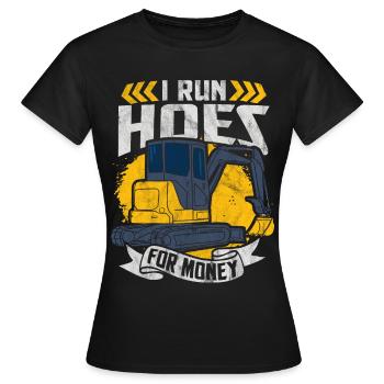 Bagger - Frauen T-Shirt - Schwarz - Vorne - AI Model Female 172 dark (172cm)