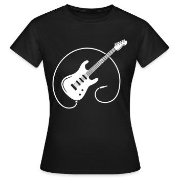 Guitar player guitar electric guitar - Women's T-Shirt - black - Front - AI Model Female 172 dark (172cm)