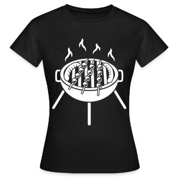 Barbecue barbecue - T-shirt Femme - noir - Devant - AI Model Female 172 dark (172cm)