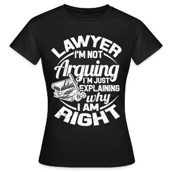 Anwalt - Frauen T-Shirt - Schwarz - Vorne - AI Model Female 172 dark (172cm)