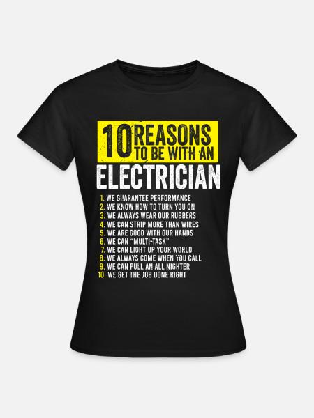 Elektriker Elektroniker Elektromeister - Dame-T-shirt - sort