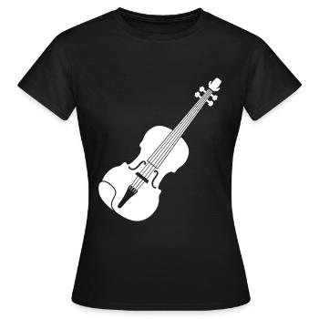 Violin fiddle - Women's T-Shirt - black - Front - AI Model Female 172 dark (172cm)