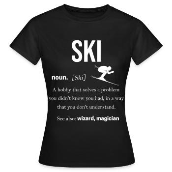 ski - T-shirt Femme - noir - Devant - AI Model Female 172 dark (172cm)
