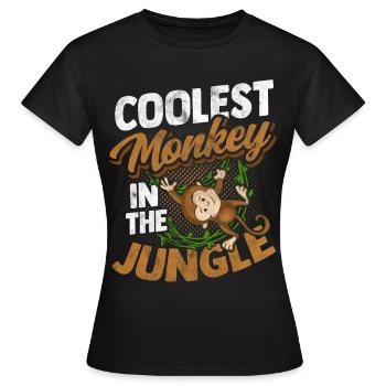 Singe singe gorille primate primate des animaux laque - T-shirt Femme - noir - Devant - AI Model Female 172 dark (172cm)