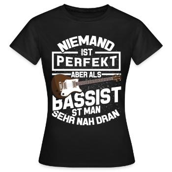 Bassist Gitarrist Basser Kontrabass Geschenk Bass - Frauen T-Shirt - Schwarz - Vorne - AI Model Female 172 dark (172cm)