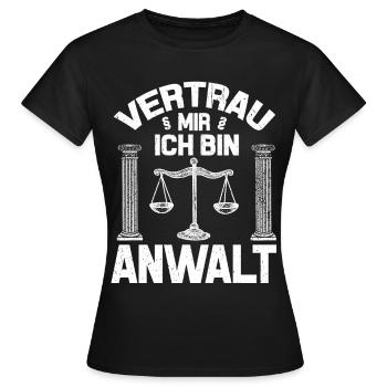 Anwalt - Frauen T-Shirt - Schwarz - Vorne - AI Model Female 172 dark (172cm)