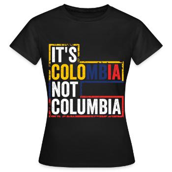 C'est la Colombie pas la Colombie - T-shirt Femme - noir - Devant - AI Model Female 172 dark (172cm)
