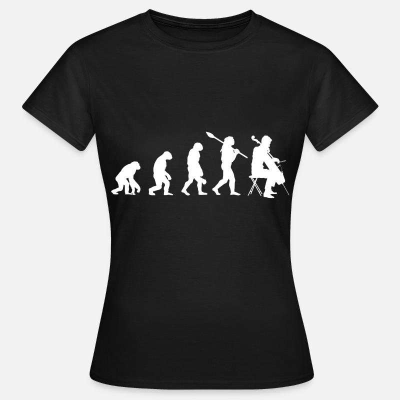 Violoncelle évolution instrument de musique violoncelle - T-shirt Femme - noir