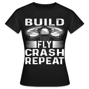 Drones Pilot Quadricopter Cadeau Multicopter - T-shirt Femme - noir - Devant - AI Model Female 172 dark (172cm)