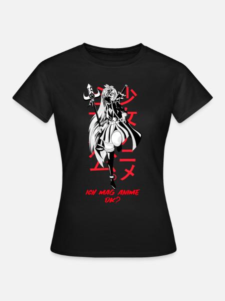 Anime Design ich mag Anime, ok? - Frauen T-Shirt - Schwarz