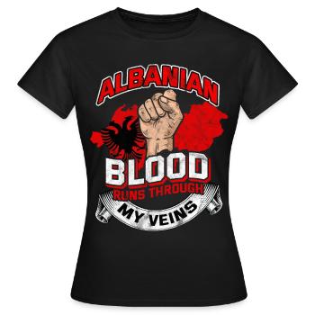 Albanie - T-shirt Femme - noir - Devant - AI Model Female 172 dark (172cm)