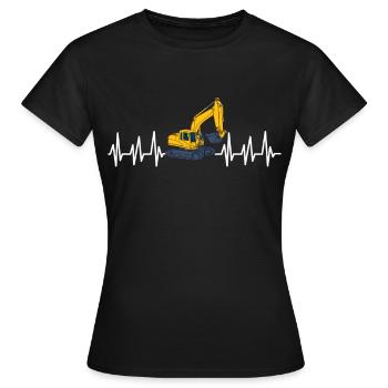 Travaux de construction de pelles travaux de dragage de construction de routes - T-shirt Femme - noir - Devant - AI Model Female 172 dark (172cm)