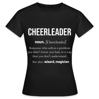 Cheerleader - Frauen T-Shirt - Schwarz - Vorne - AI Model Female 172 dark (172cm)