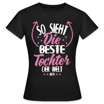 Beste Tochter der Welt - Frauen T-Shirt - Schwarz - Vorne - AI Model Female 172 dark (172cm)