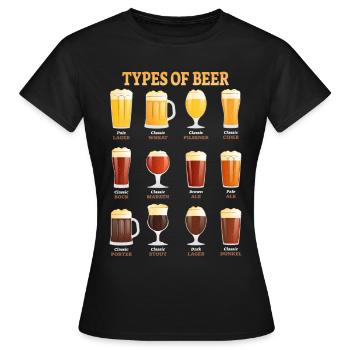 Bier Braumeister Biersorten Biertrinker Geschenk - Frauen T-Shirt - Schwarz - Vorne - AI Model Female 172 dark (172cm)