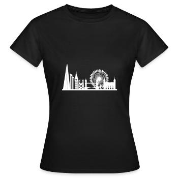 Toits de Londres - T-shirt Femme - noir - Devant - AI Model Female 172 dark (172cm)