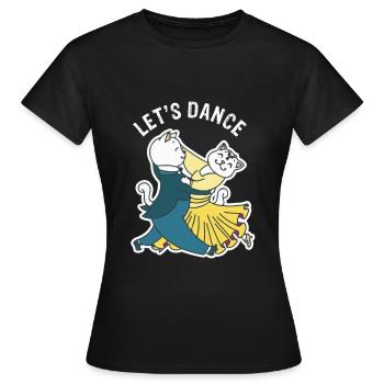 Foxtrot dance school dance class funny dance - Women's T-Shirt - black - Front - AI Model Female 172 dark (172cm)