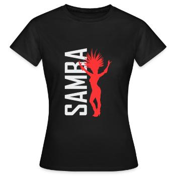 Danseur de samba Danse de salle de classe de samba - T-shirt Femme - noir - Devant - AI Model Female 172 dark (172cm)