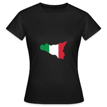 Sicile - T-shirt Femme - noir - Devant - AI Model Female 172 dark (172cm)