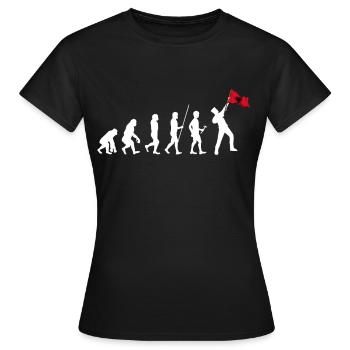 Albanie Kosovo Tirana Balkans Shqip Drapeau Albanais - T-shirt Femme - noir - Devant - AI Model Female 172 dark (172cm)