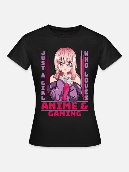 Manga Anime Geschenk -Anime & Video Gaming Mädchen - Dame-T-shirt - sort
