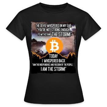 Bitcoin Storm - T-shirt Femme - noir - Devant - AI Model Female 172 dark (172cm)
