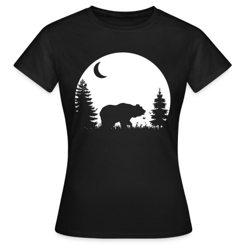 Bär Wald Wildnis Natur Geschenk Mond - Frauen T-Shirt
