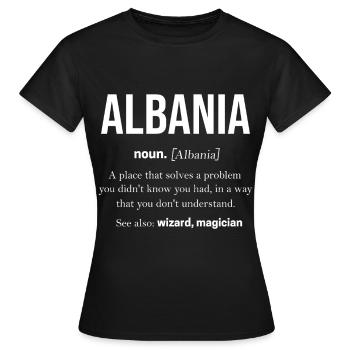 Albanie - T-shirt Femme - noir - Devant - AI Model Female 172 dark (172cm)