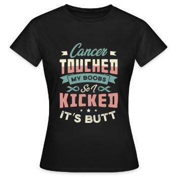 Breast Cancer Gifts for a Cancer awareness - Women's T-Shirt - black - Front - AI Model Female 172 dark (172cm)