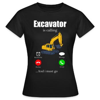 Bagger - Frauen T-Shirt - Schwarz - Vorne - AI Model Female 172 dark (172cm)