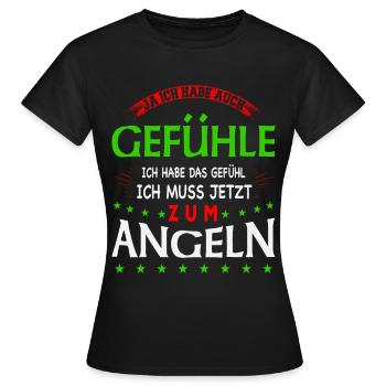 Pêche Pêche Pêche pêche poisson pêche cadeau de pêche - T-shirt Femme - noir - Devant - AI Model Female 172 dark (172cm)