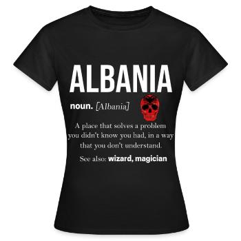 Albanie - T-shirt Femme - noir - Devant - AI Model Female 172 dark (172cm)