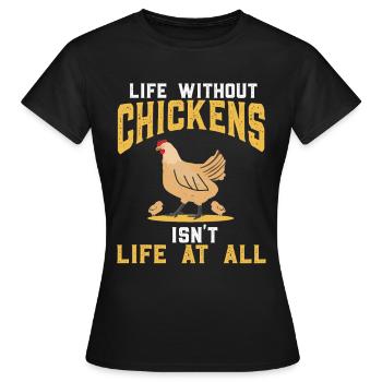 Chicken breeding chicken chicken chicken lover - Women's T-Shirt - black - Front - AI Model Female 172 dark (172cm)