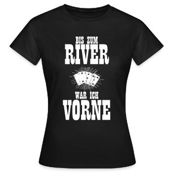 Poker Flop Turn River gagnants Poker - T-shirt Femme - noir - Devant - AI Model Female 172 dark (172cm)